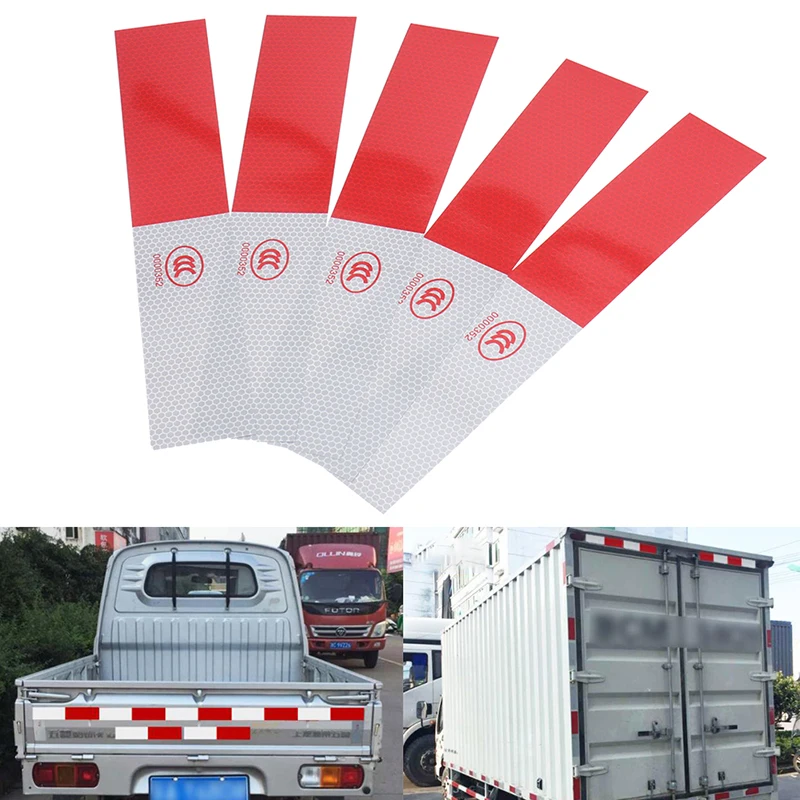 

10 шт., светоотражающая защитная лента для автомобиля, грузовика, водонепроницаемая ночная сигнальная лампа, отражатель прицепа, наклейка 30*4,5 см