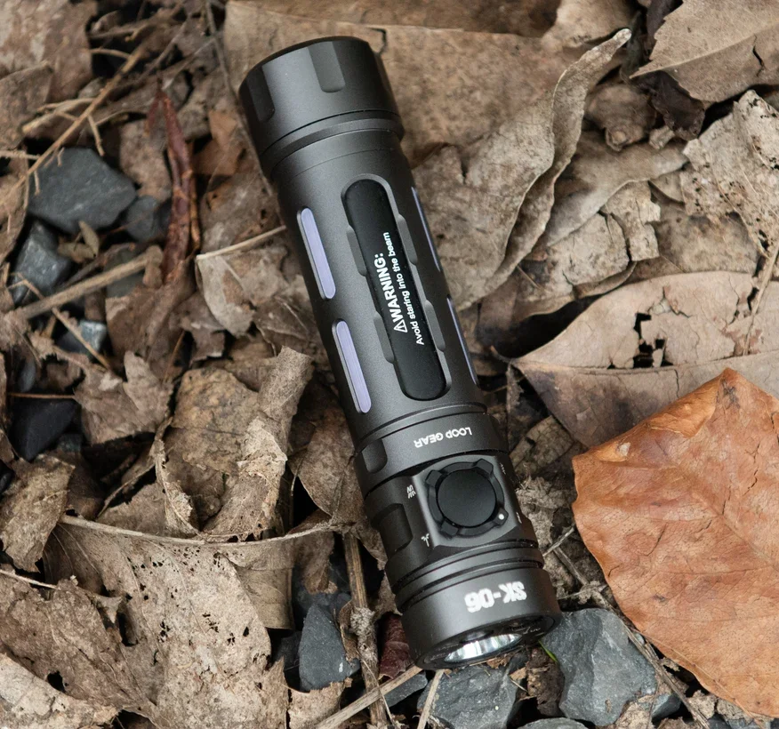LOOP GEAR SK06 1200mW UV light Mini Pocket Flashlight 360 Side Light Color Light All-Purpose EDC Mini Torch with 18650 battery