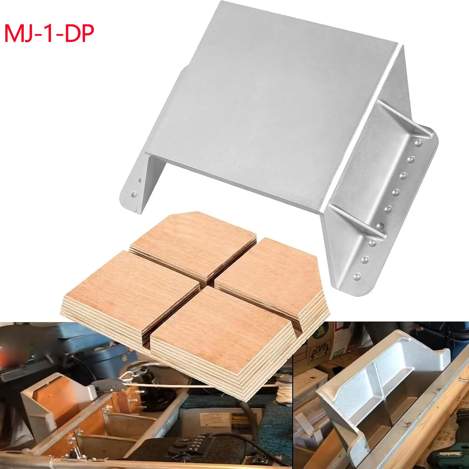 

MJ-1-DP 4'' Setback Small Engine Jack Plates for Outboard Motors Up to 35HP - Manual Add Distance Between Engine and Transom