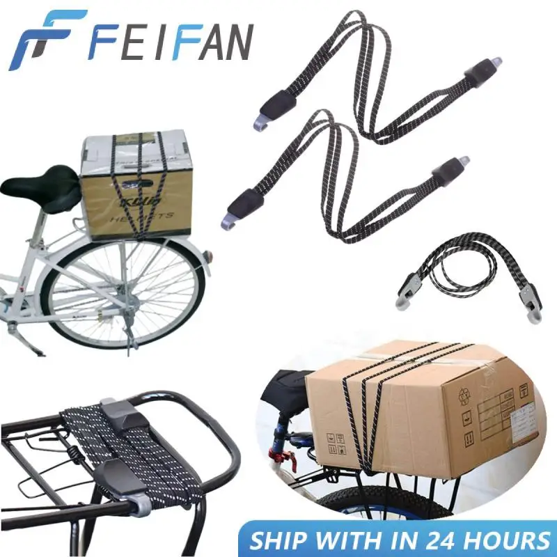 Portaequipajes para bicicleta de montaña, banda elástica retráctil, bastidores de carga para bicicleta, correas de goma atadas, cuerda/banda para maleta con ganchos de plástico