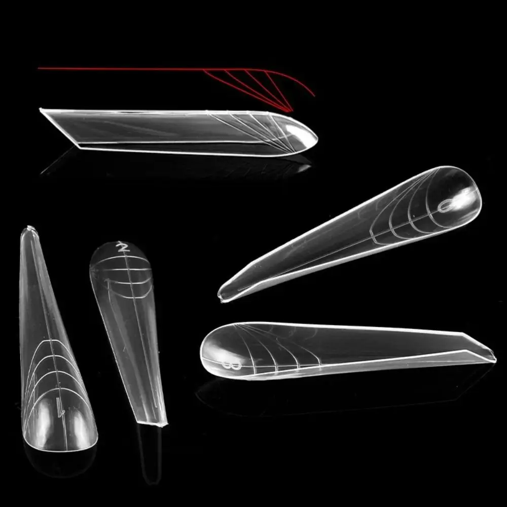Poly Nail Gel Nail Extension Molds Curved Stiletto Reusable Advanced Shape Dual Forms Extension Full Cover Nail Design Tools