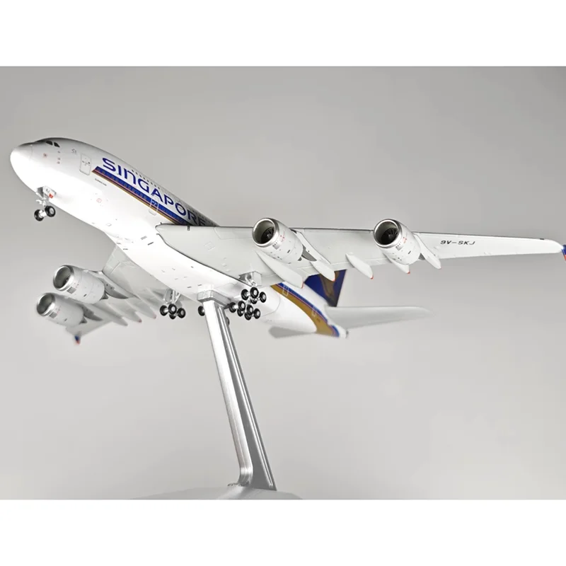 YY أجنحة دييكاست 1/400 مقياس الخطوط الجوية السنغافورية A380 9V-SKL سبيكة نموذج طائرة تحصيل حلية