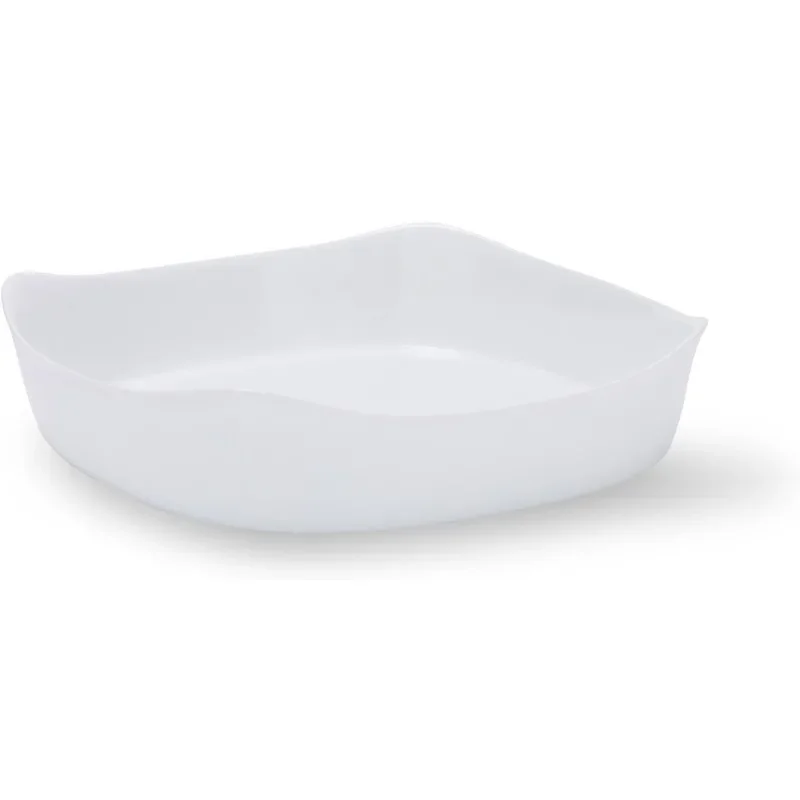 Glass Baking Dishes for Oven, Casserole Dish Bakeware, DuraLite 12-Piece Set, White (with Lids)