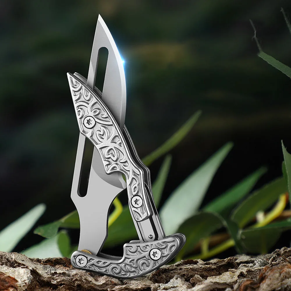 New Mini Folding Knife Self Defense Pocket Knife For Men EDC Outdoor Foldable Tactical Hunting Utility Knife Hand Tools