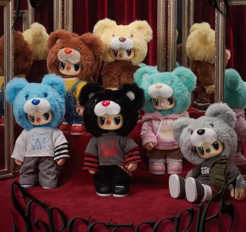 

Chao Sweet Rebel Bear Street Series Виниловая плюшевая кукла Слепая коробка Артикул Мобильность Виниловая плюшевая кукла Популярный кулон Хэллоуин