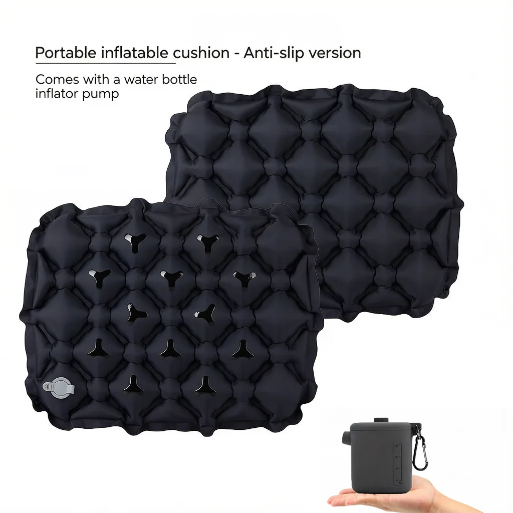 

Multifunctional Inflatable Seat Cushion with Pump Air Cell Mat For Camping Car Outdoor Travel Anti-bedsore Office Chair Pad