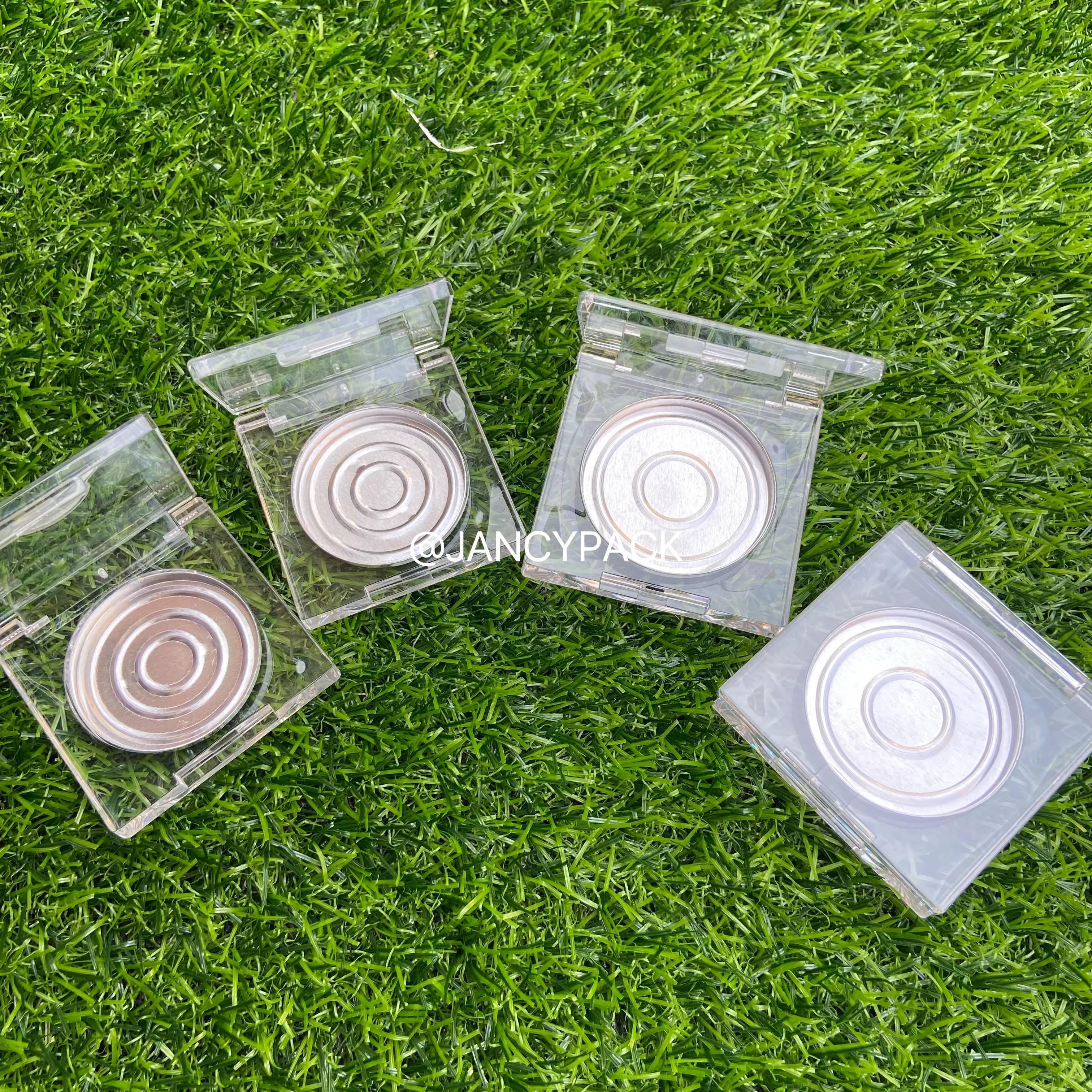 

Square Transparent Eyeshadow Compact Empty Highlighter Palettes Clear Plastic Portable Eyebrow Powder Clear Boxes Cosmetic