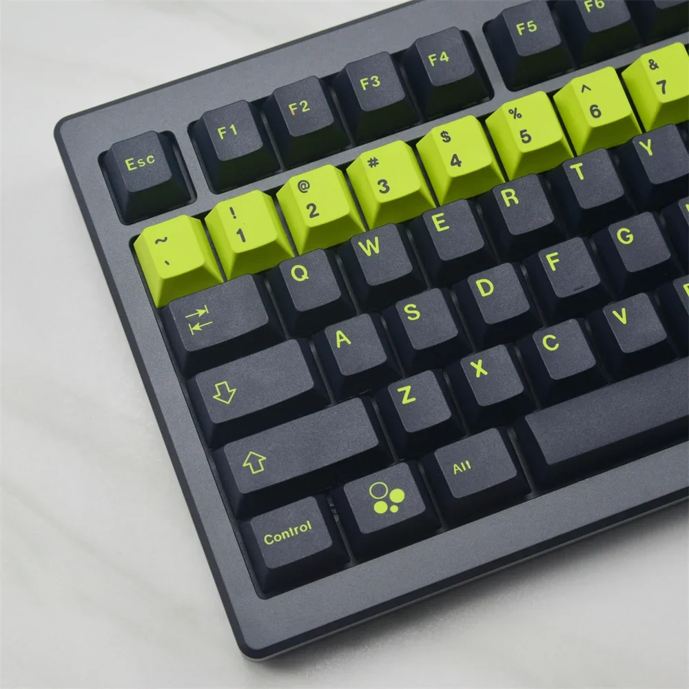 GBrosToxic-Touches PBT personnalisées pour clavier mécanique, aucun profil, DYE-SUB, 129 prédire