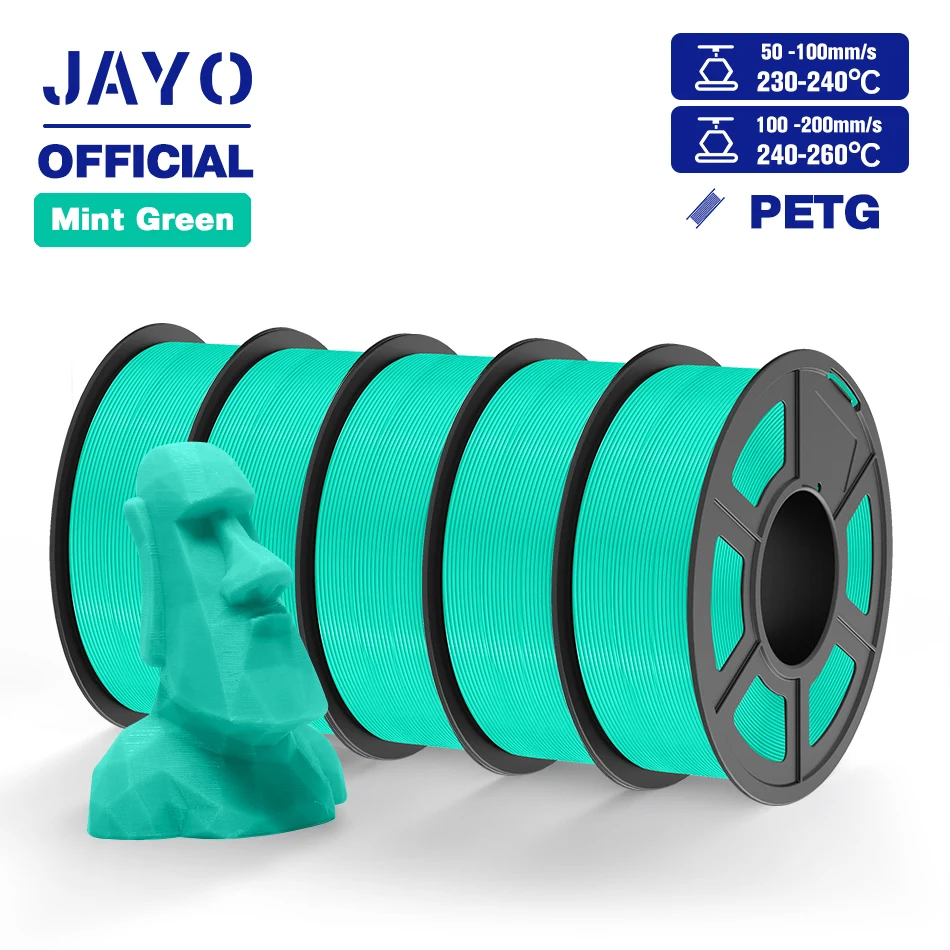 JAYO PETG Filamanet 1.75MM 5 Rolls/set 3D Printer Filament PETG Netjes Wond 3D Afdrukken Materiaal Voor FDM 3D Printer
