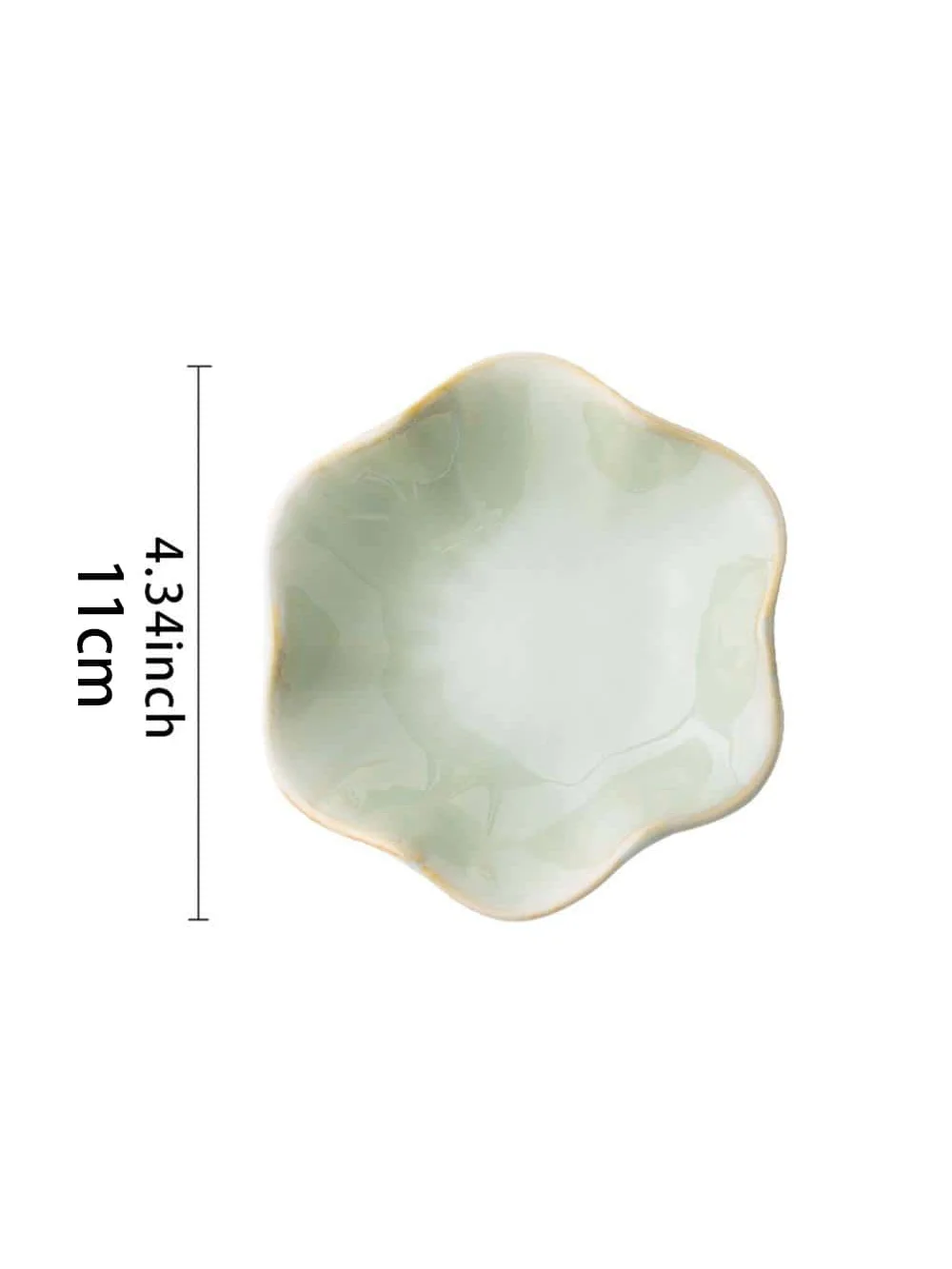 1 pc Ceramic petal shaped jewelry tray, simple irregular jewelry plate, decorative plate for jewelry storage, display view 4