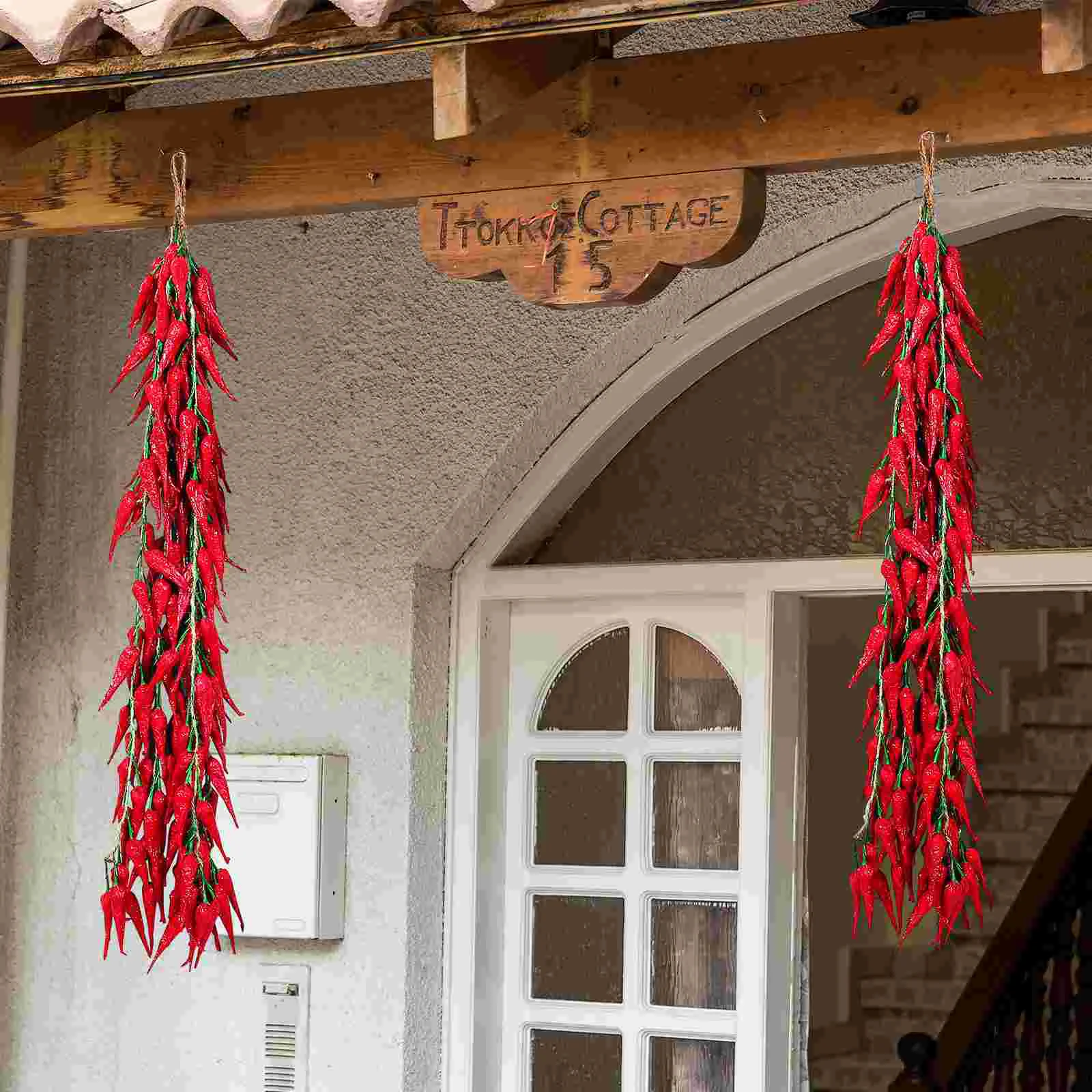 5 Pcs Window Pendant Chili Pepper Model Decoration Road Red Fake Garland Foam Simulation Hanging Artificial