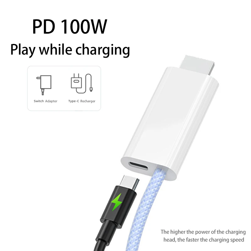 Kabel typu C do HDMI 4K 1080P z portem ładowania 100W PD do laptopa iPad Pro Samsung Galaxy S24 S23 USB USB C do Hdmi 2.1