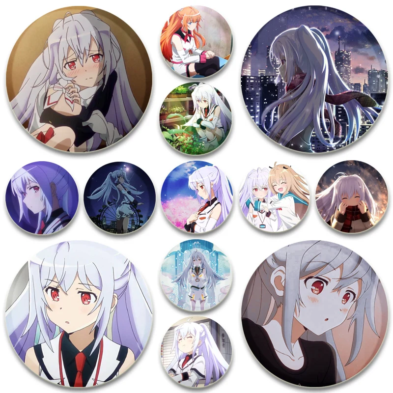 

Anime Plastic Memories Brooch Isla Error Mizugaki Tsukasa Brooches for Women Backpack Clothes Enamel Pins Cartoon Cosplay Badge