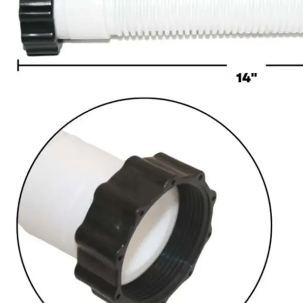 Replacement Pool Hose 11388 For Intex Sand Filter Pumps - 14 Inch Flexible Tubing With Nuts For Quick Setup