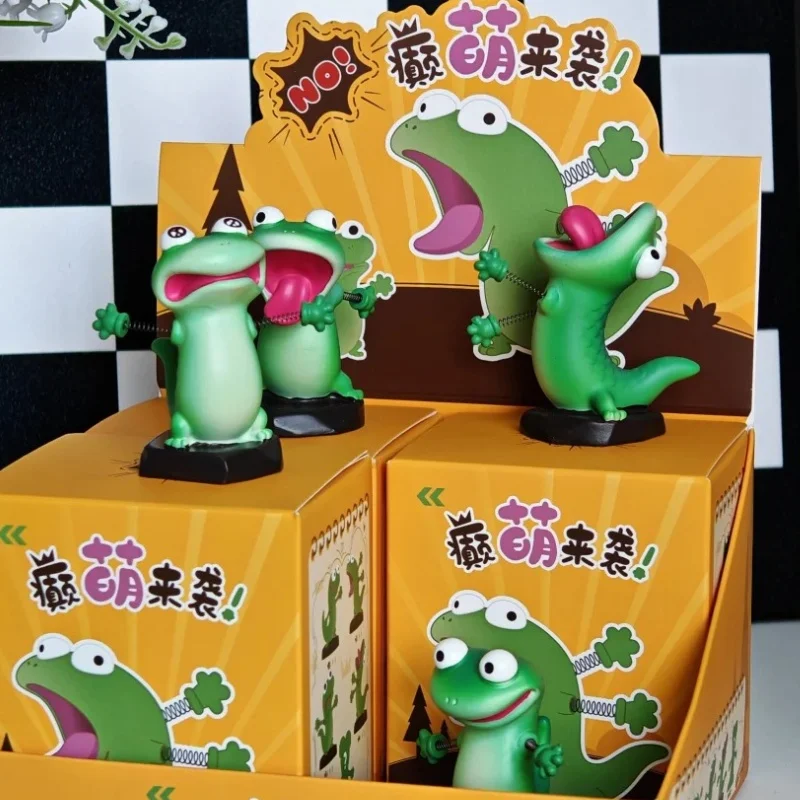 Hot Hoppers Tom The Lizard Blind Box Figuras de Personajes de Anime Adorno Creativo para Escritorio Decoración para Coche Regalo para Fans