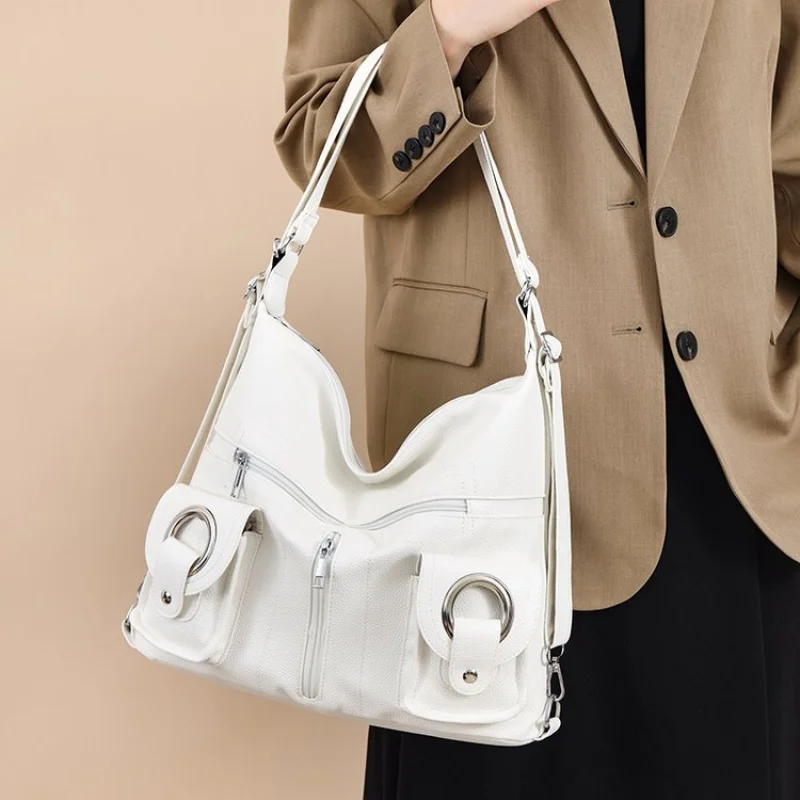 

Женская кожаная большая сумка премиум-класса - женская сумка через плечо от известного дизайнера, элегантная классическая мода