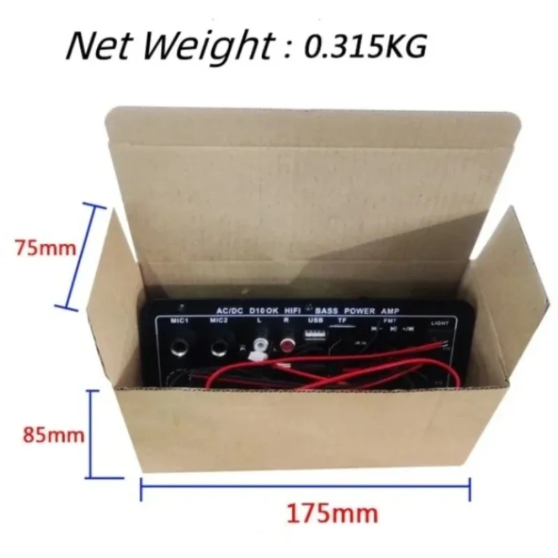 Woopker D10 II BT Audio Versterker Board met LED Scherm 30 120 W voor 4 Ohm Luidspreker Thuis Auto Eindversterker module