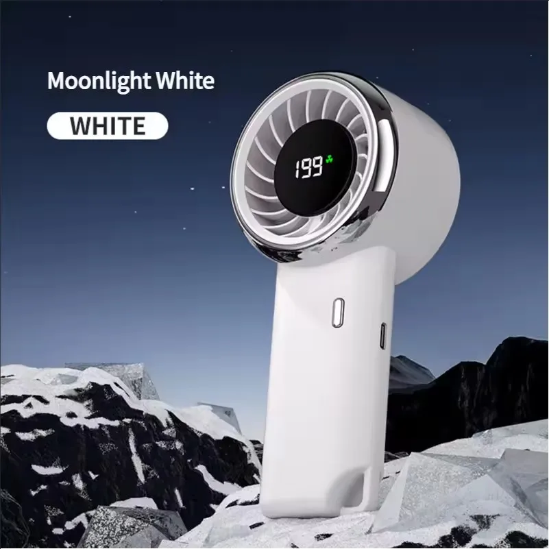 2025 NEW MEET SUN 199 Speed Portable Handheld Fan Battery Operated Cooling Fan Adjustable Small Desktop Fan With Digital Display