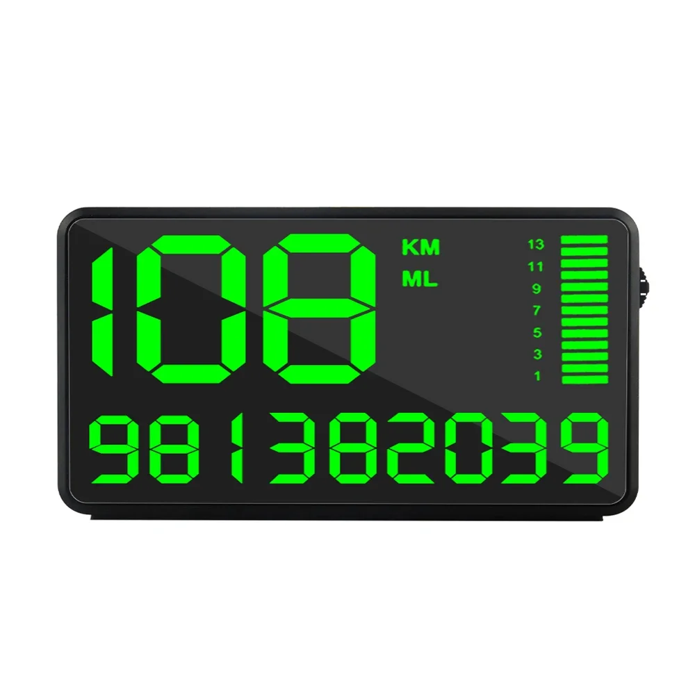 C90 speedometer hud display car hud with overspeed alarm driving time digital local time altitude mileage speed of car truck