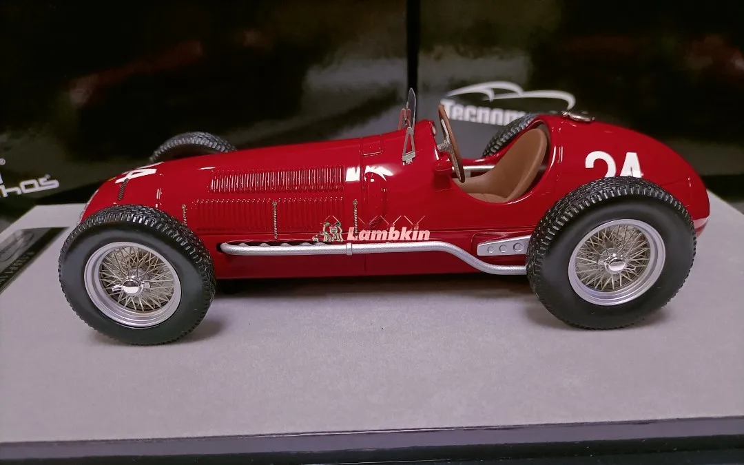 Tecnomodel-coche de carreras de Fórmula 1, modelo de coche clásico coleccionable en miniatura, para Maranello F125 GP 1/18 No24 San Remo, 1950