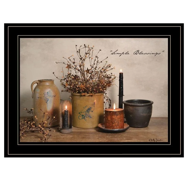 

Simple Blessings Framed Wall Art by Billy Jacobs – Modern Home Decor for Living Room, Bedroom, Farmhouse Style