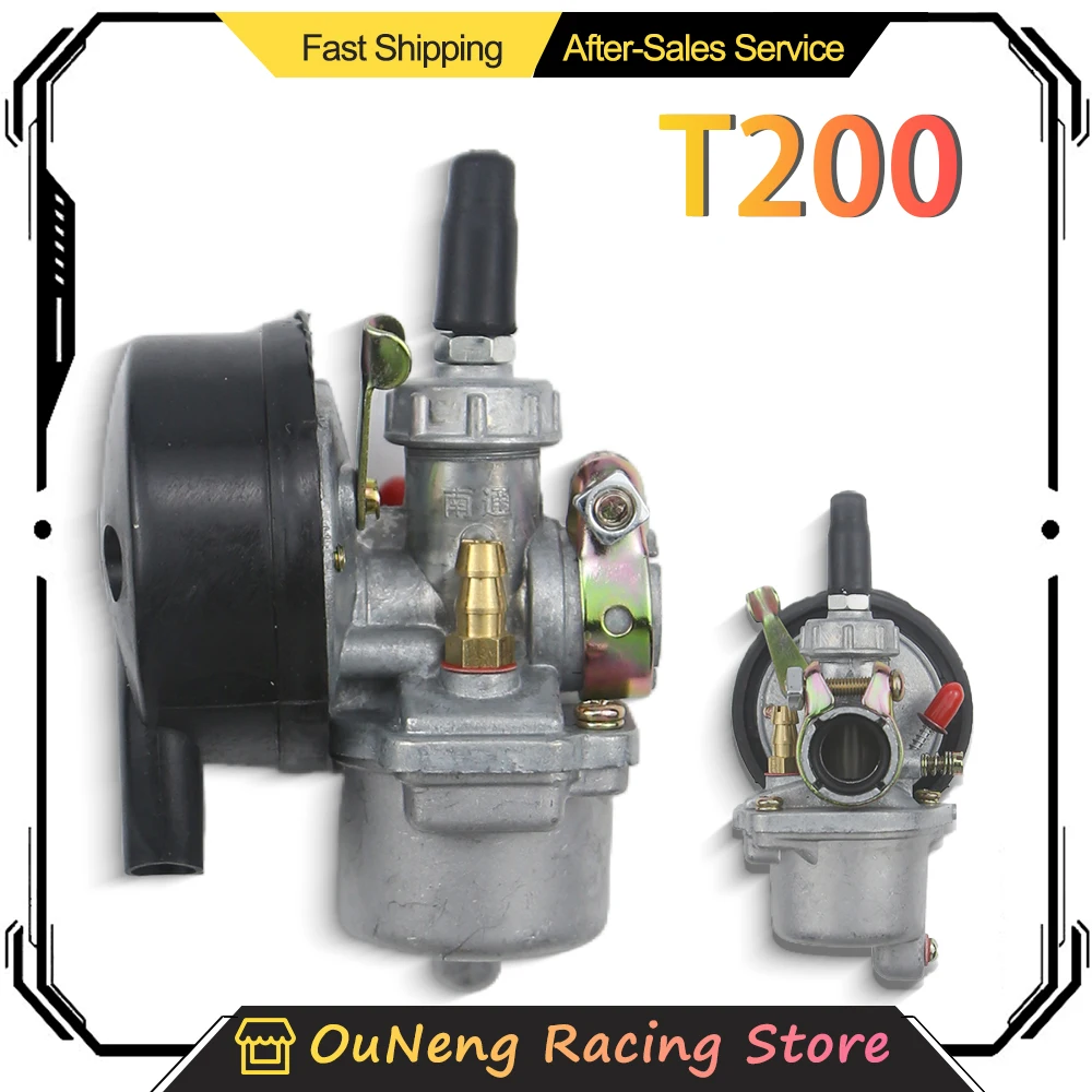 

T200 Motorcycle Carburetor For 49cc 60cc 66cc 80cc Carburetor 2 Stroke Engine Motorized Bicycle Carb Carby Motorcycle Bike Parts