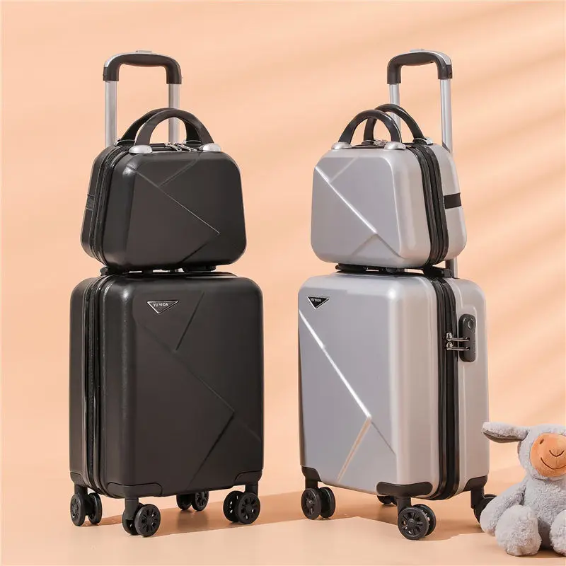 16 inch luggage set carry on suitcase travel wheel bag suitcase trip cabin trolley Board bag children's luggage small case 10kg