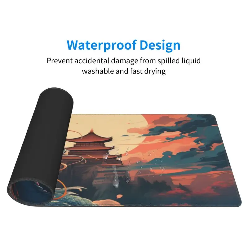 Imagem -04 - Dragon Mousepad com Anime Japonês Tapete de Mesa Playmat para Laptop Teclado Gaming Tapete de Borracha para Mesa Tapete pc