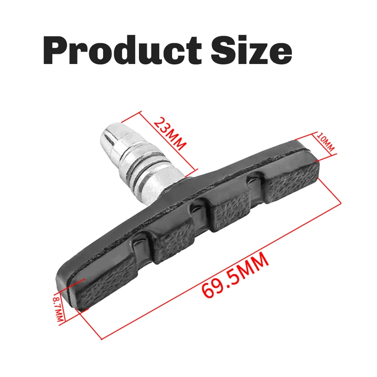 4Pair Bike Brake Pads Bicycle V Brake Pads for 451/20 Inch /18 Inch /16 Inch /14 Inch /24 Inch /26 Inch and 700C Bikes