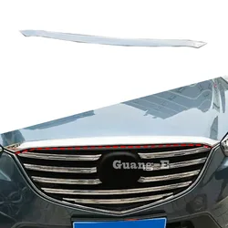 Car ABS Chrome Panel Front Engine Machine Racing Grill Grille Hood Stick Trim Lamp For Mazda CX-5 CX5 2012 2013 2014 2015 2016