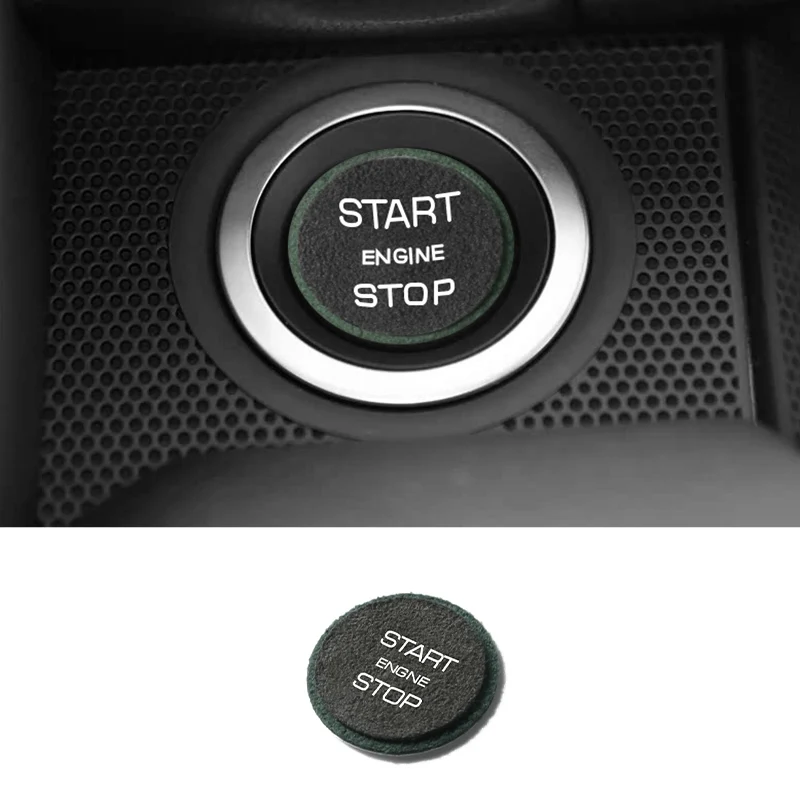 For Land Rover Discovery Sport Engine Start Button Frame Cover Trim Sticker Decorative Made of Alcantara Car Interior Accessory 5