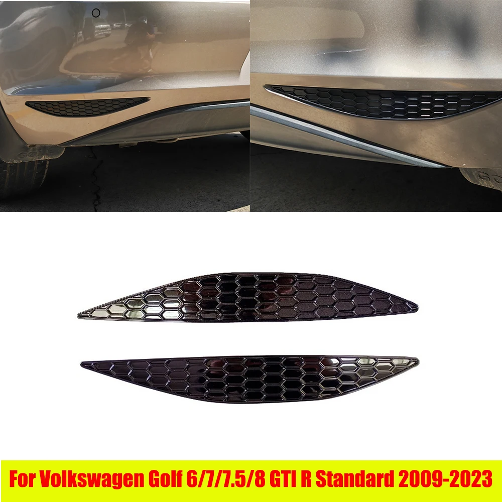 

Honeycomb Style Glossy Black Rear Bumper Reflector Tail Fog Light Cover Trim For Volkswagen Golf 6/7/7.5/8 GTI R 2009-2023