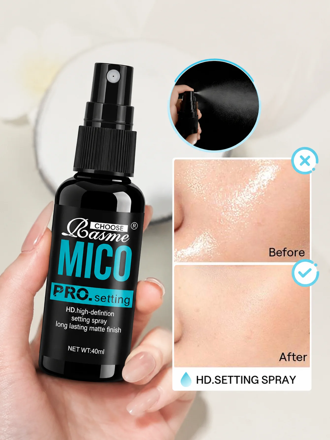 Makeup Fixing Mist - Spray fijador de maquillaje HD mate