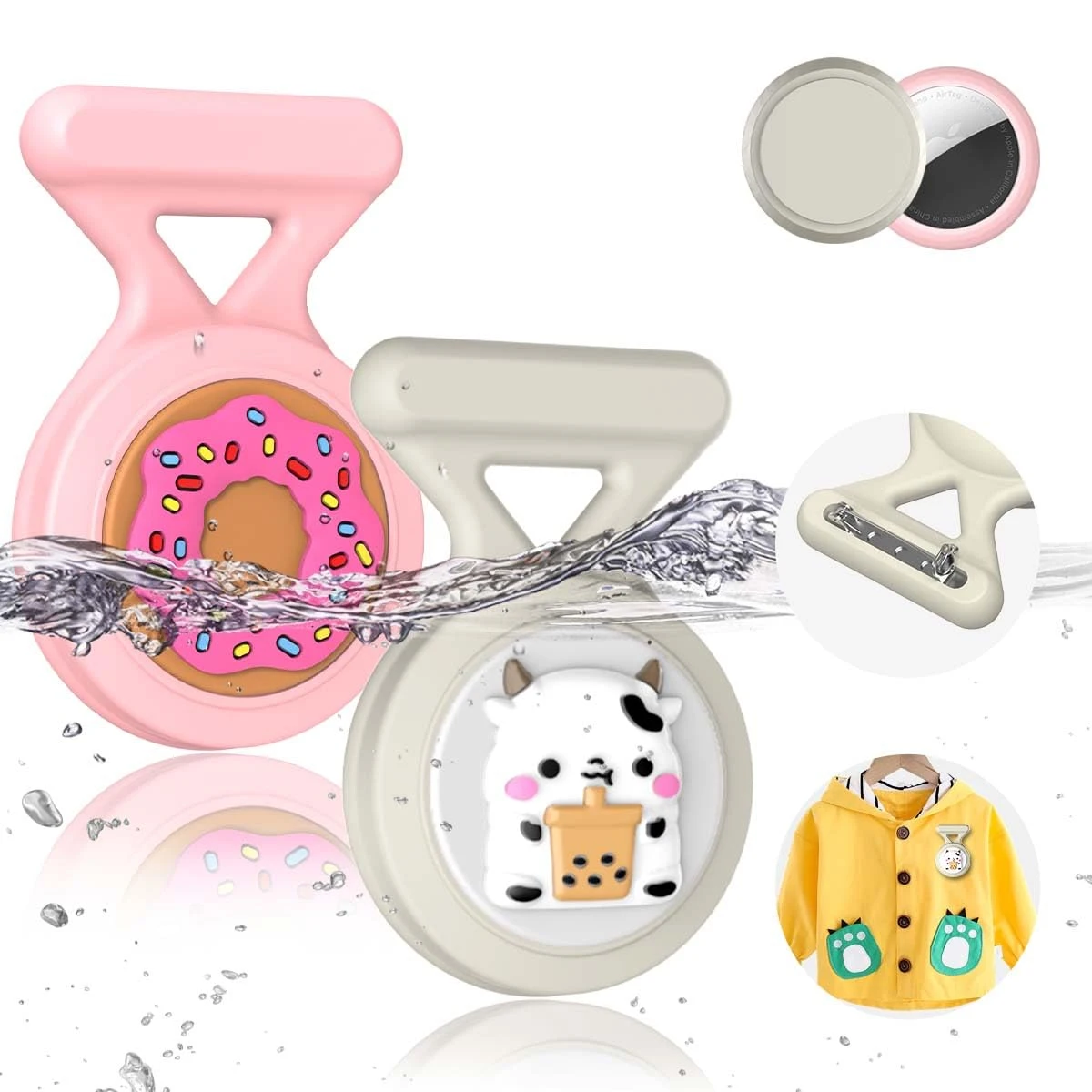 Appleと互換性のあるピン付きの隠しエアタグホルダー,子供用のGPSトラッカーケース,高齢者用のバックパック,荷物