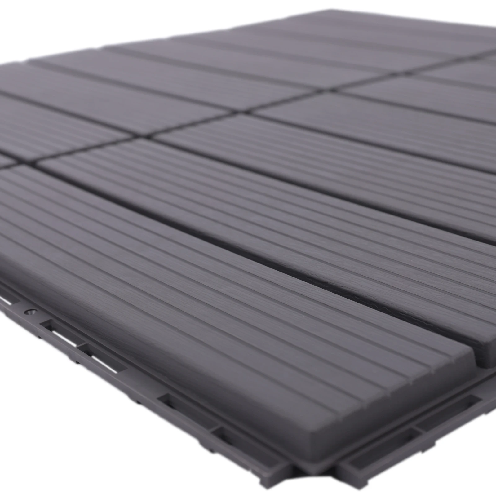 رمادي القهوة اللون PP 30x30 سنتيمتر مخطط الربط الطابق عدم الانزلاق الصرف قفل ذاتي الصنع بلاط الأرضيات في الهواء الطلق داخلي أرضية سريعة التحميل #6