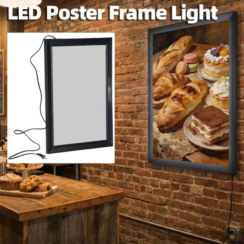 

Wall Mounted LED Light Box 15.7 X 23.6in/ 23.6 X 35.4in with Dimmer Switch Poster Frame for Decoration Exhibition Advertisement