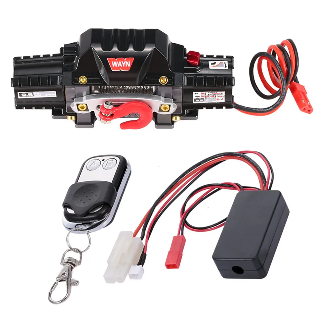 RC Car Dual Motors Metal Winch Wireless Remote Controller System for 1/8 1/10 RC Crawler Car Axial SCX10 90046 Traxxas TRX4 TRX6