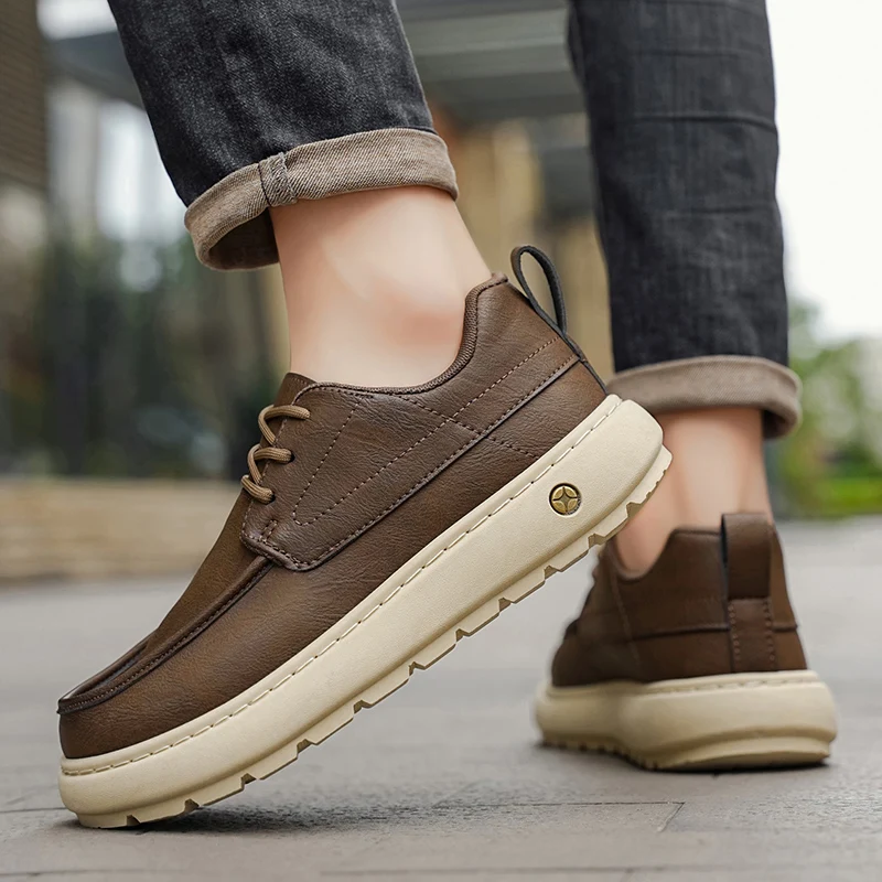 

Мужская повседневная кожаная обувь из искусственной кожи, мужская повседневная обувь, летняя мужская обувь, кожаные мужские лоферы ручной работы