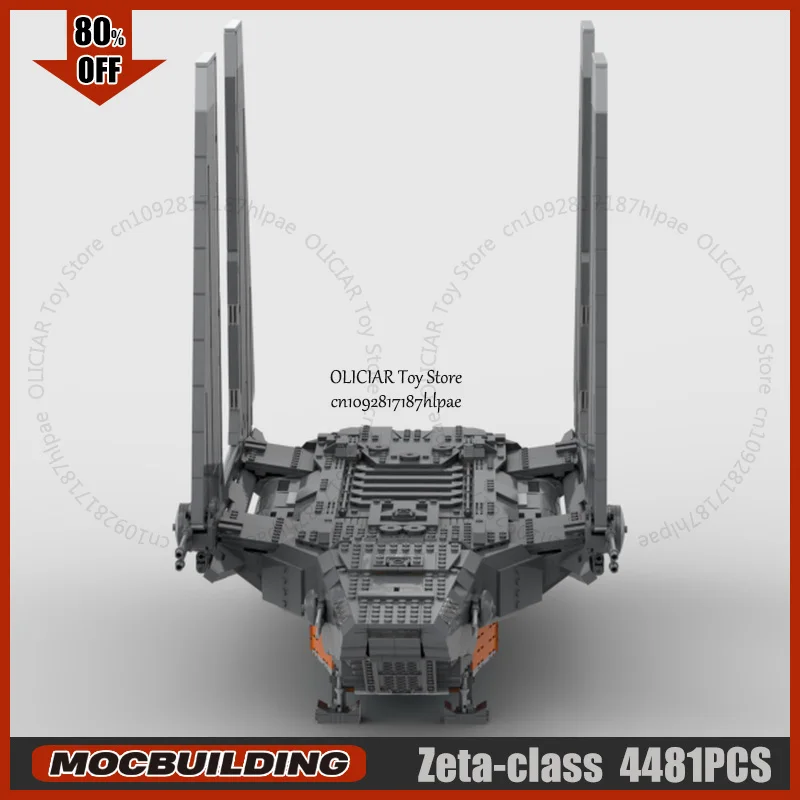 MOC Space Zeta-class Heavy Shuttle Battlecruiser Building Blocks StarCraft Model Technology Bricks DIY Assembly Toys Xmas Gifts