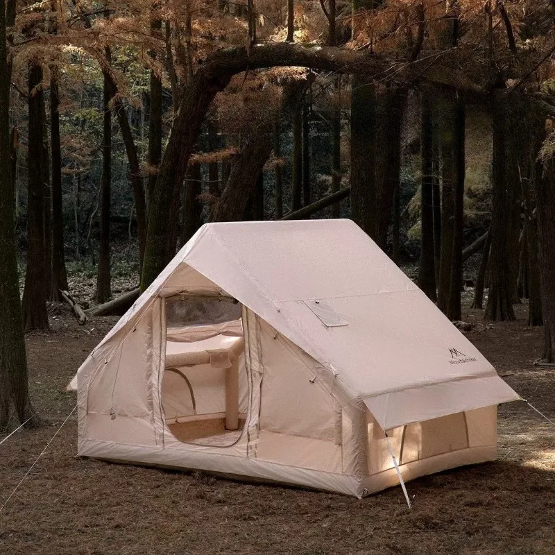 Oxford Cloth Inflatable Tent Waterproof Sun Protection Large Space Thickened Anti-mosquito Tents Camping Nature Hike Tents