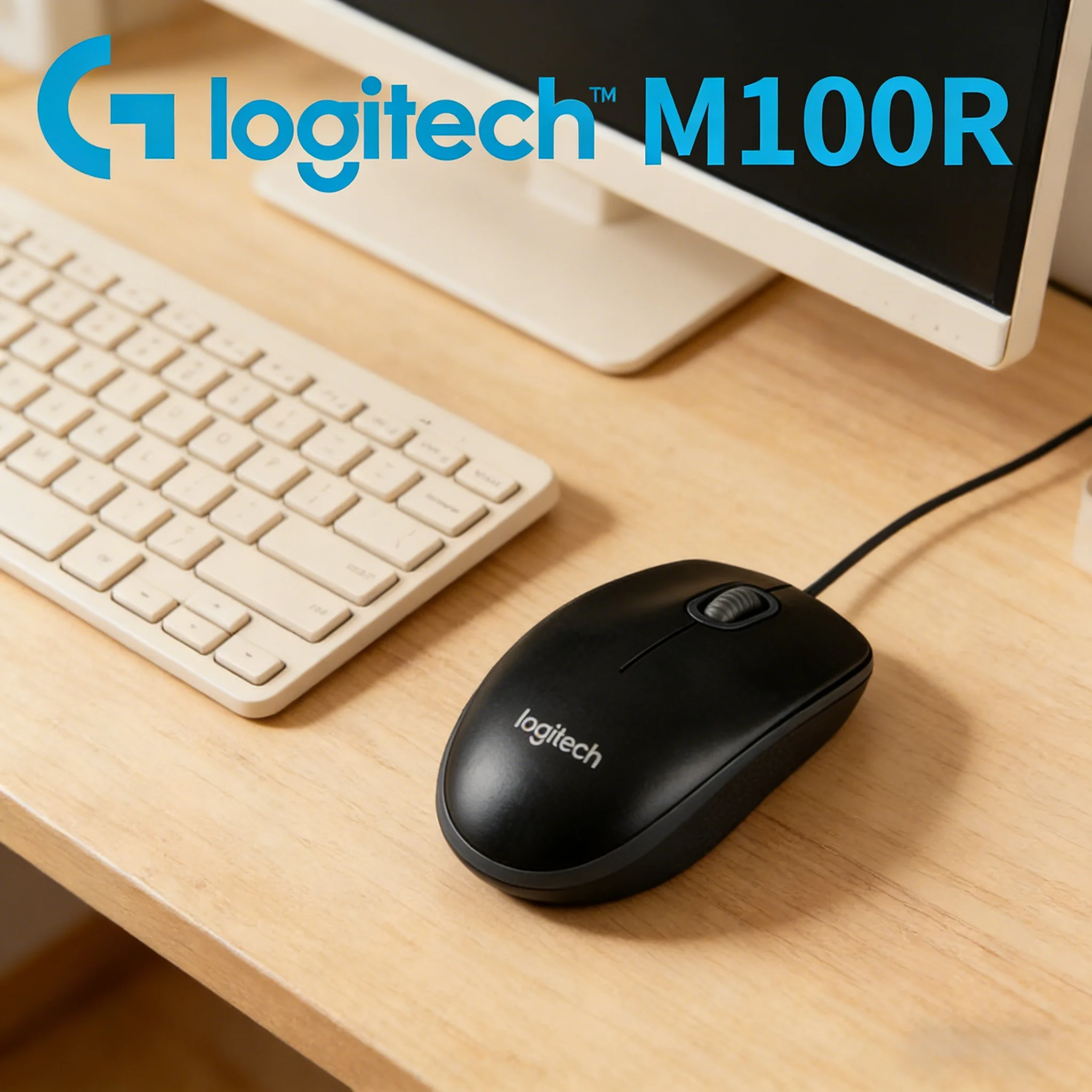 

Мышь Logitech M100R: Прочная проводная оптическая мышь 1000DPI с USB-подключением, Plug-and-Play, для офиса, дома, ноутбуков и ПК