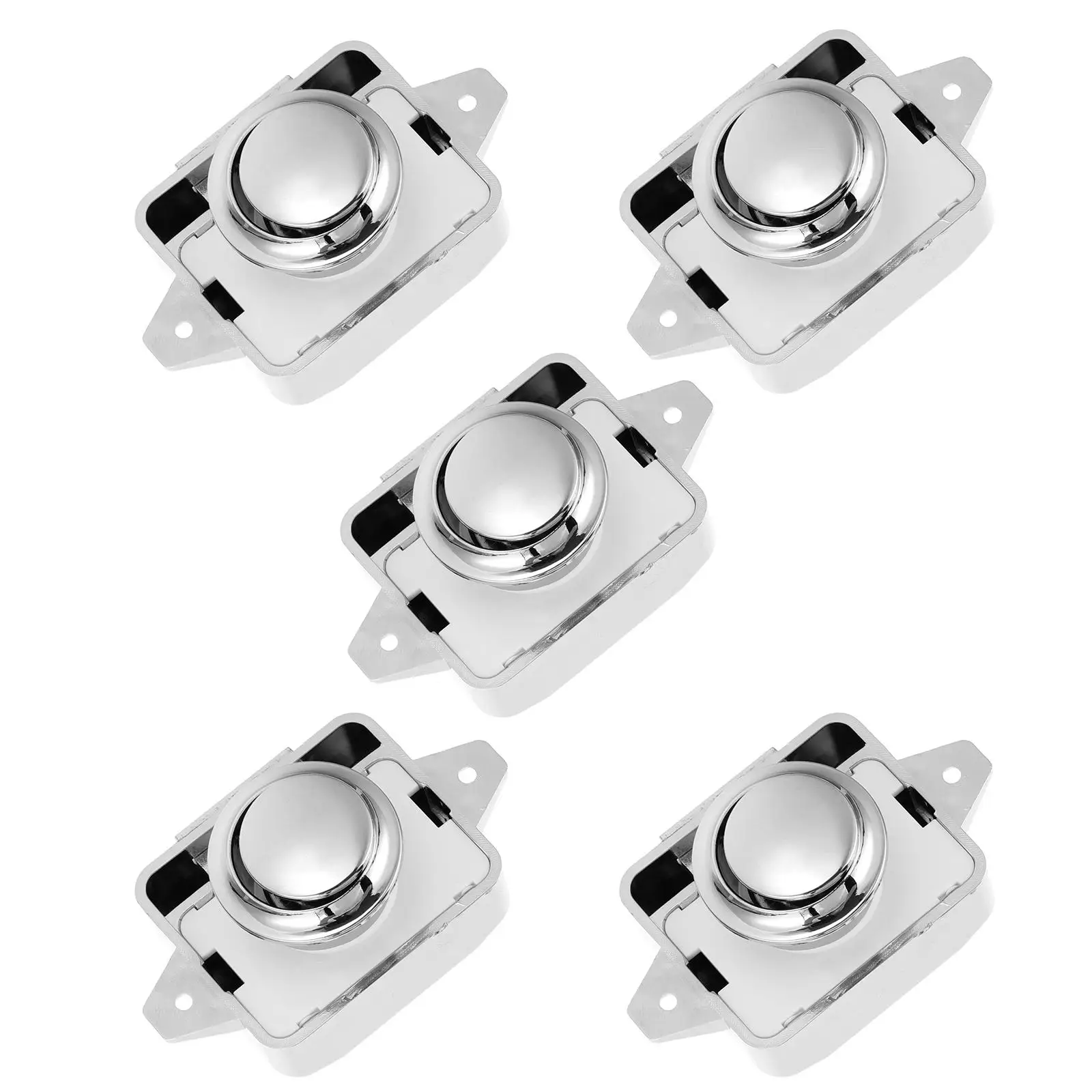 

5Pcs Button for Push Button Locks Cabinet Door Drawer RV Door Knob Latch Caravan Zinc Alloy ABS Stable Hardware