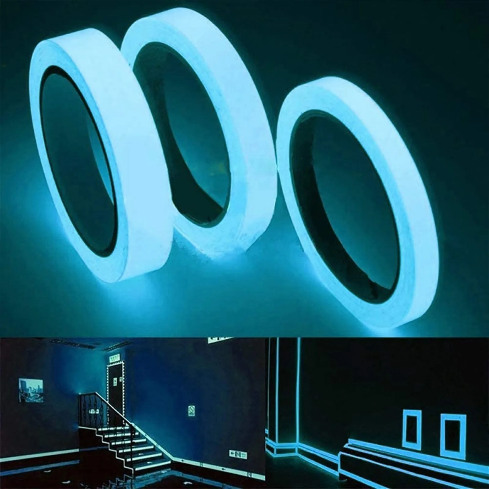 Glow In The Dark Tape 9.8 FT Luminous Photoluminescent Luminescent Emergency Roll Egress Advertising Display Figure