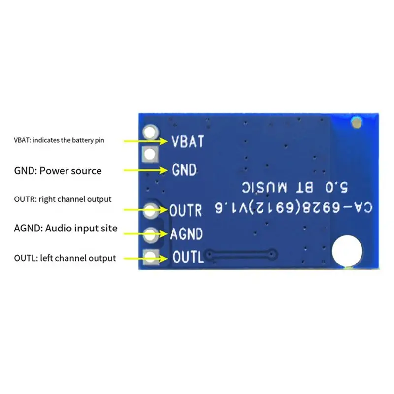 10 szt. Moduł Bluetooth CA-6928 Moduł Audio Bluetooth 5V 5.0 BT Moduł Wzmacniacza Audio do Głośnika Bluetooth — zdjęcie produktu 5