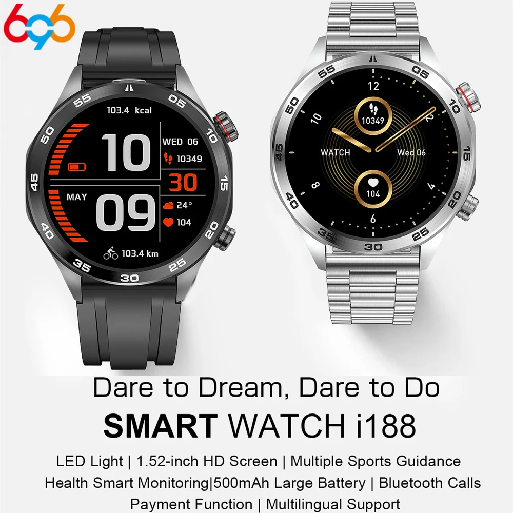 

LED Flashlight Wristwatch Sports Fitness Men Smart Watch BT Call AI Voice Sleep Health Monitoring Outdoor Smartwatch Waterproof