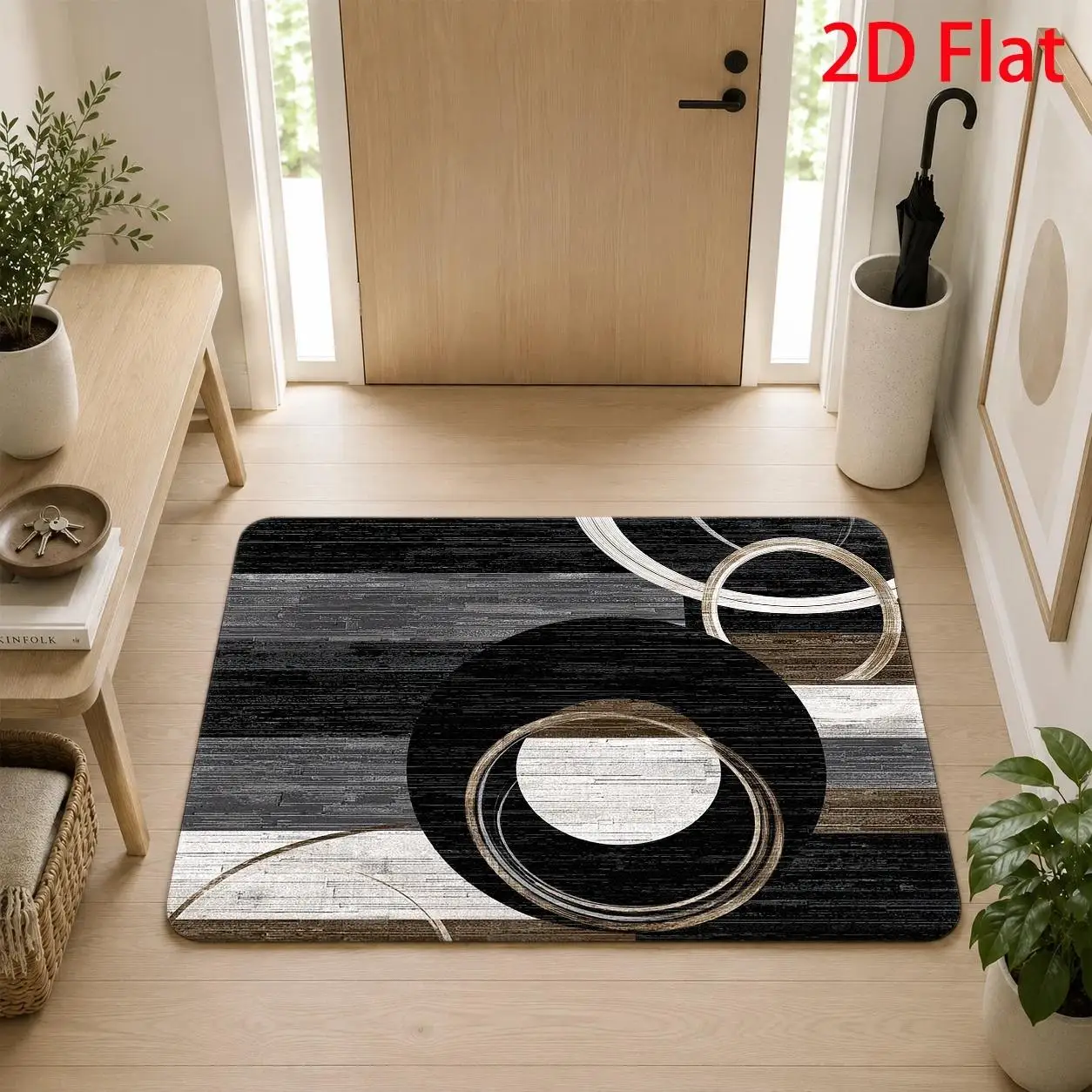 Gold Embossed Welcome Sign European Vintage doormat for Hallway Luxurious Detail rug Floor Mat Grand Entrance