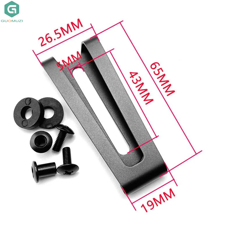 1PC Stainless Steel K Sheath Waist Clip StainlessSteel Scabbard Back Clip Universal Kydex Carrying Belt Knife Sheath Accessories
