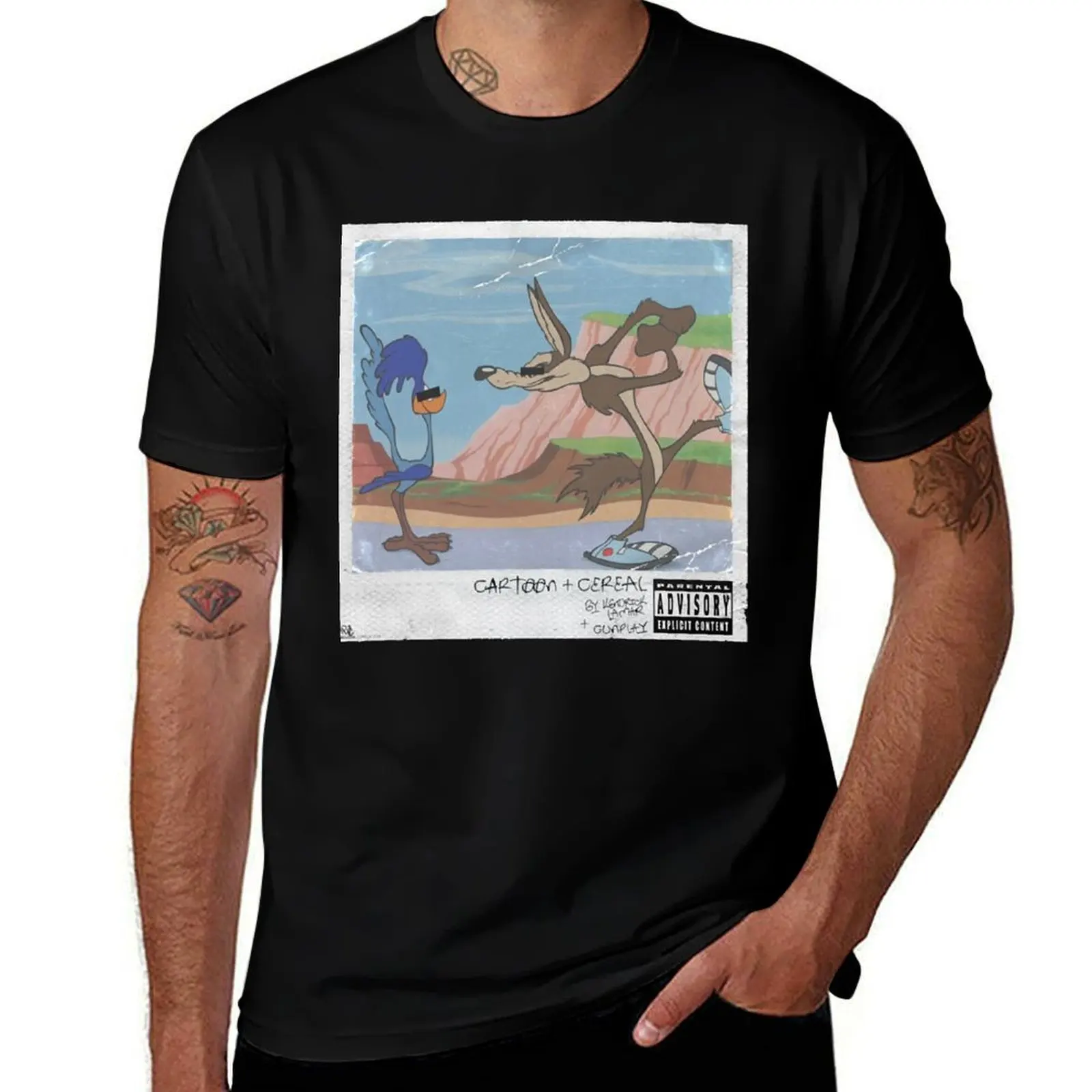 

Cartoons and Cereal T-Shirt quick-drying topping shirts graphic T-shirts oversize black t shirts for men