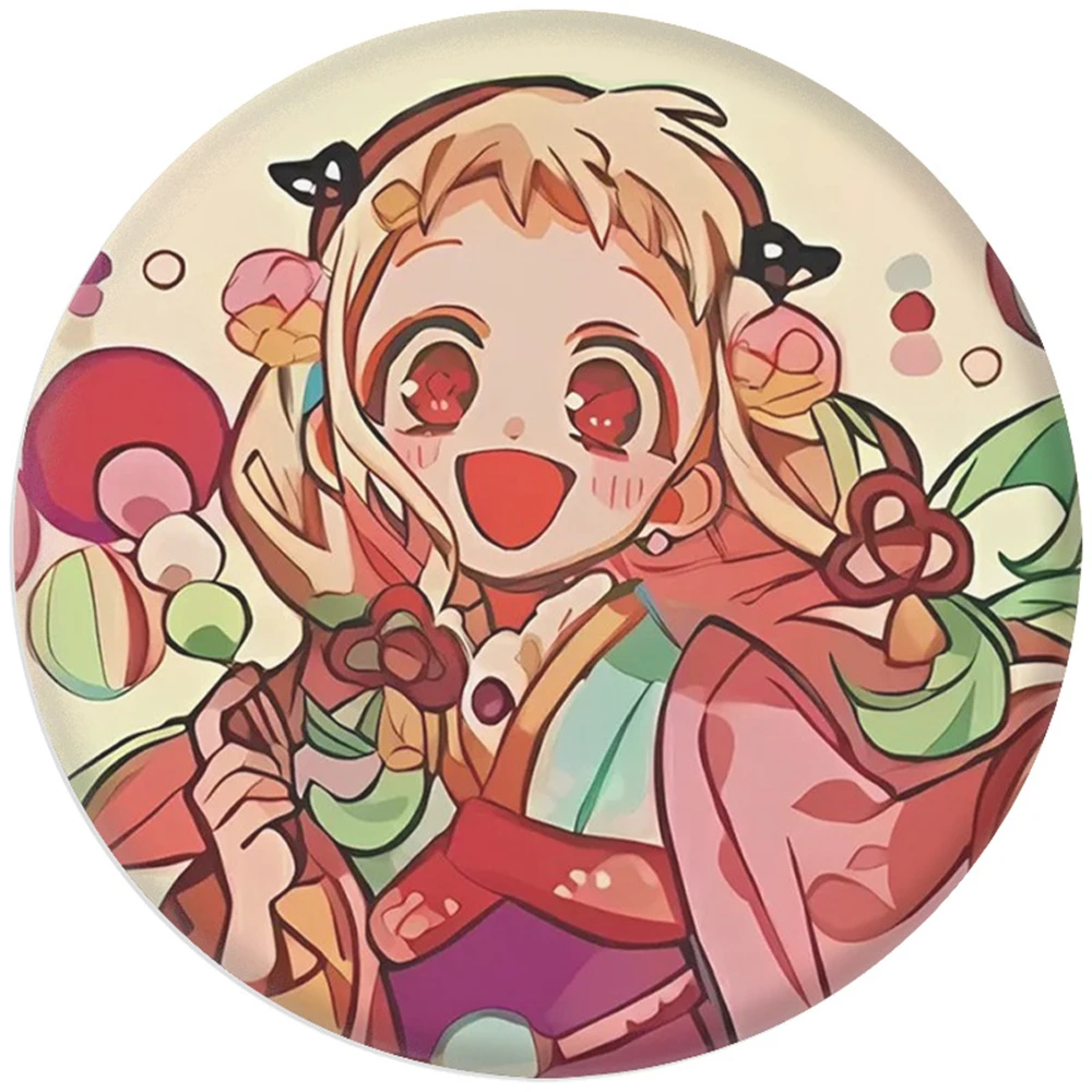 58mm Anime Toilet-bound Hanako-kun Hanako Yashiro Nene COSTUME Cosplay Badge Pin SPTE Spilla in banda stagnata ﻿   Prop Gilf
