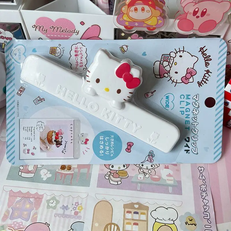 Hello Kitty Miniso Sealing Clip Cute Cartoon Originality Diy Hand Journal Folder New Portable Convenient Seal Up Snack Clip Gift